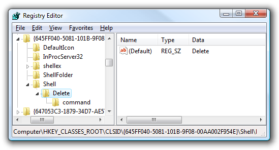 Правка реестра WIndows Vista