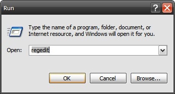 Открытие редактора реестра 