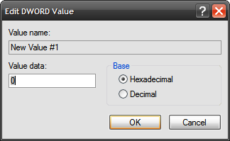 Задание значения ключа реестра